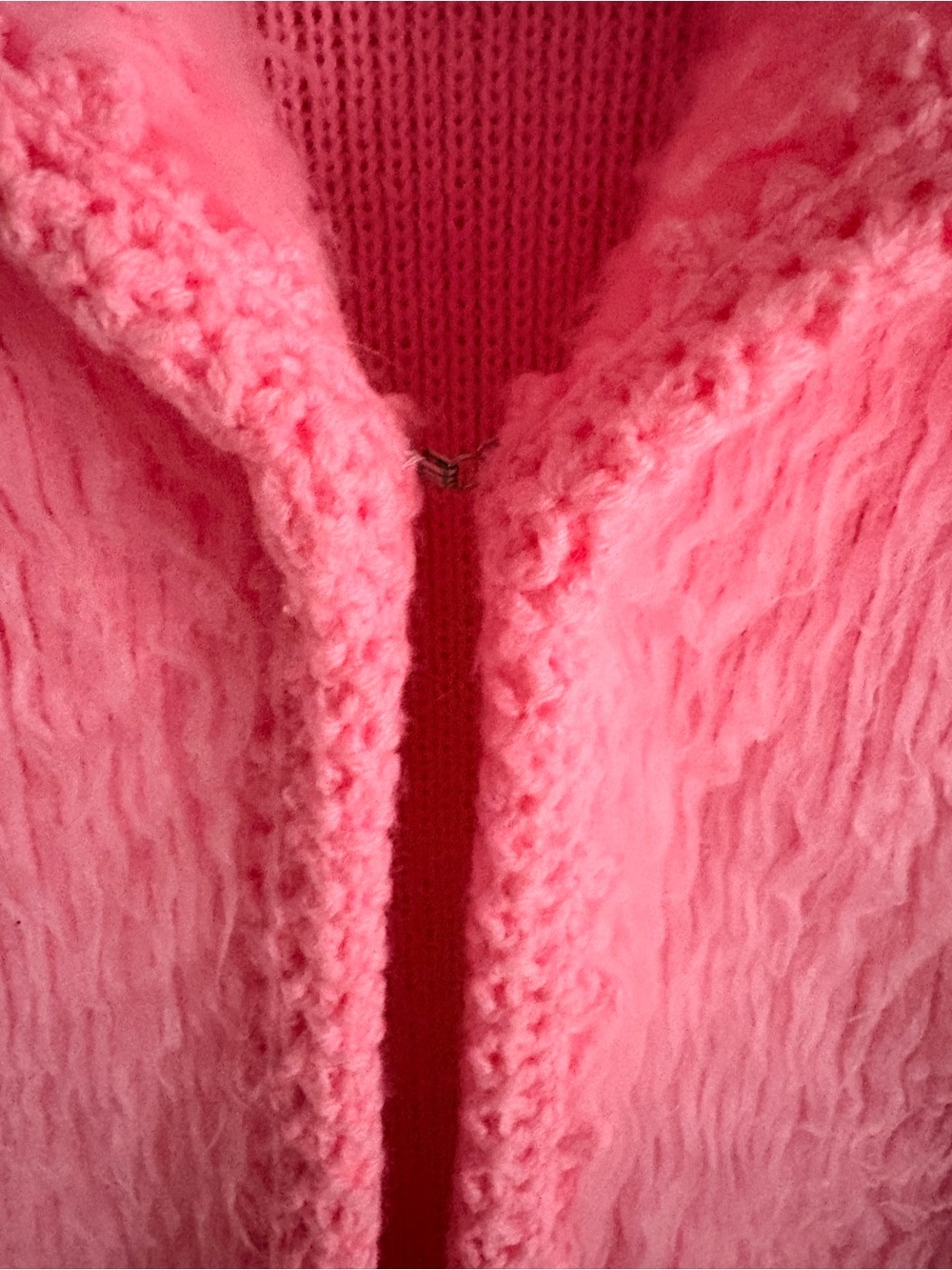 Vintage Plush Pink Jacket with Shawl Collar - Picture 3 of 5
